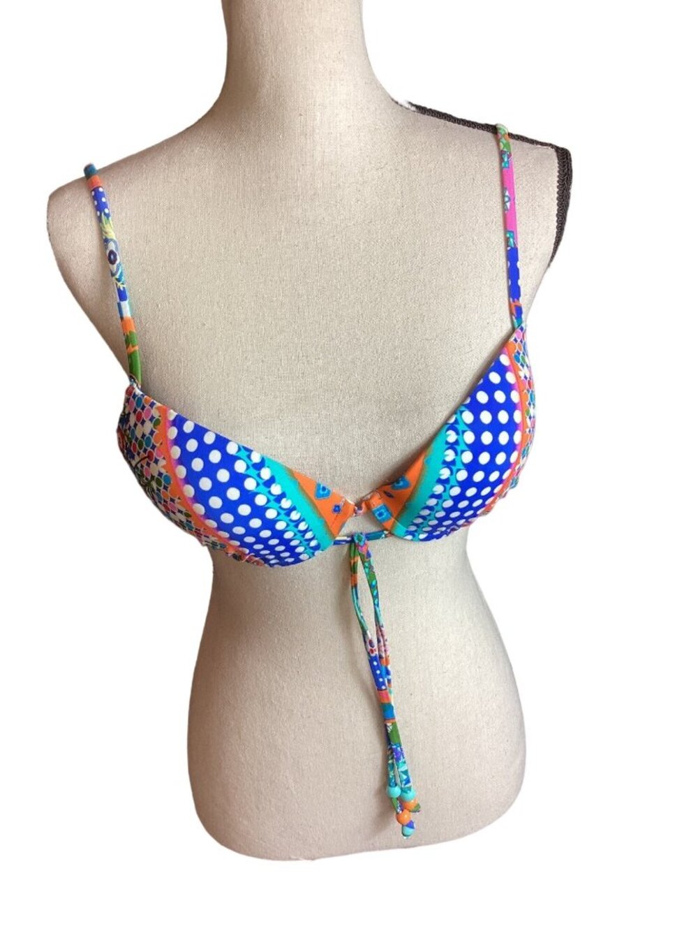 Hobie Push-Up Bikini Swim*Swimsuit*Bra Top*Colorful*Sissy*Femboy*Cosplay*EUC*Lrg